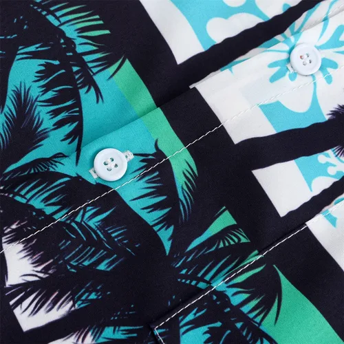 Vista 189 de KYKU - Camisa hawaiana funky para hombre, ropa tropical para vacaciones en Palm Beach