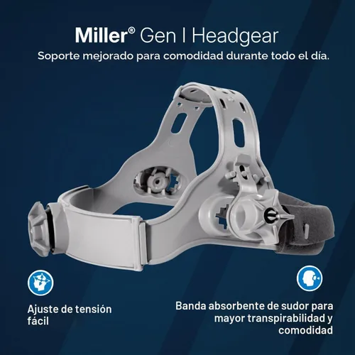 Vista 6 de Miller Classic Series Casco de soldadura, ClearLight™, Shade 8-13, negro
