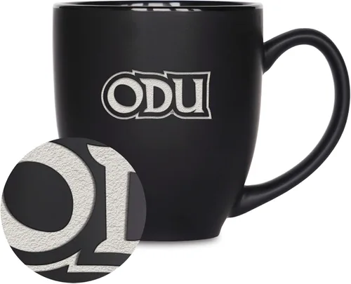 Vista 79 de Rico Industries - Taza de cerámica mate negra con grabado láser estándar de 15oz para NCAA (escuelas T & U) - Para bebidas calientes o frías