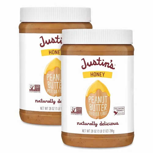 Vista 10 de Justin's NUT Butter, PNUT BTR, Classic, tamaño 28 onzas, sin ingredientes