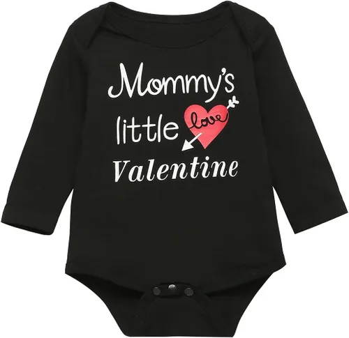 Vista 2 de Yruiz 3 piezas de traje de San Valentín con diseño de rompecorazones para bebés y niños