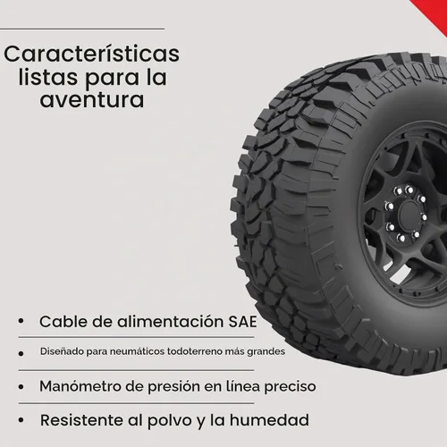 Vista 4 de VIAIR 400P EF Flujo Mejorado - 40143 Inflador de Neumáticos Compresor de Aire Portátil para Todo Terreno para Camiones y SUV Bomba de Aire