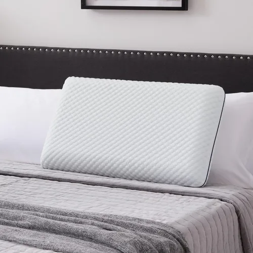 Vista 6 de WEEKENDER Almohada de espuma viscoelástica de gel, tamaño estándar, sensación firme media, soporte para cuello y hombros, para dormir de lado
