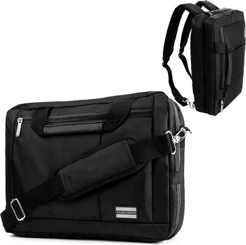 Vista 11 de Vangoddy El Prado 3 en 1 10" 12" Mochila bandolera para portátil (morado negro)