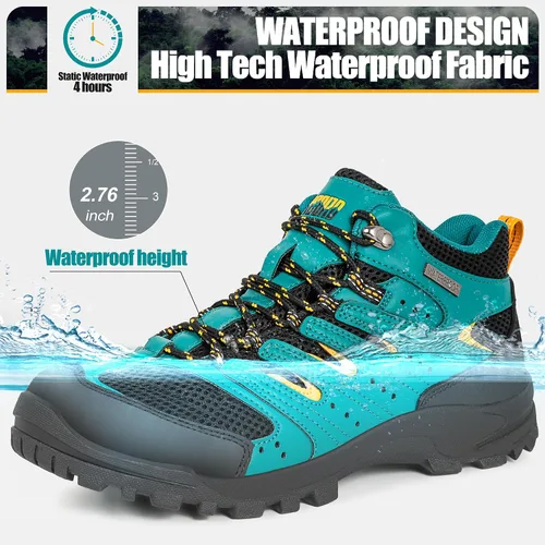 Vista 2 de R CORD Hiking Shoes Women Waterproof Shoes for Women Comfortable Lightweight Non-Slip Women's Hiking Shoes Walking Trekking Camping Tennis