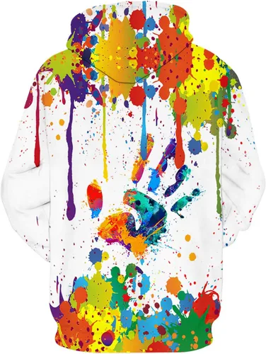 Vista 3 de Hgvoetty - Sudadera con capucha con estampado 3D, gráfico de diseño espacial, sin botones, unisex