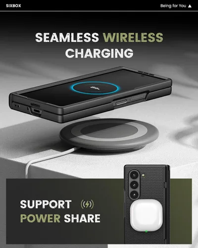 Vista 5 de Funda para Samsung Galaxy Z Fold 7 con Protección de Bisagra y Protector de Pantalla, Diseño Delgado de PC Duro Resistente a Golpes 360° Funda