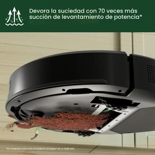 Vista 4 de iRobot Roomba Robot Aspiradora de 105 Vac - Fácil de usar, succión intensa de elevación de potencia, navegación LiDAR, limpieza multisuperficie