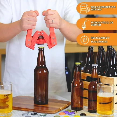 Vista 5 de Suministro de botellas de cerveza Amber (pack de 24 unidades), 12 onzas, de elaboración casera, de Moster Brew