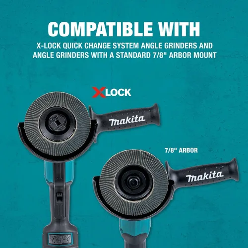 Vista 7 de Makita T-03903-3 X-Lock 4‑1/2" 60 Grit Type 29 Disco de pulido y pulido en ángulo X-Lock y todas las amoladoras de eje de 7/8", paquete de 3