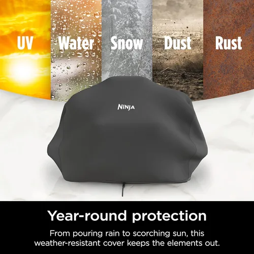 Vista 11 de Ninja Woodfire - Funda para parrilla OG300 y OG700, resistente al agua Ninja La funda para parrilla Woodfire es resistente a los rayos UV