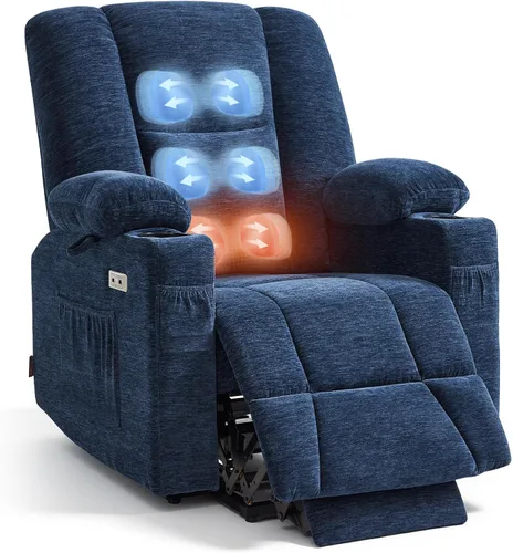 Vista 14 de MCombo Silla reclinable Power Lift con bolsa de aire masaje y calor 7507 Beige