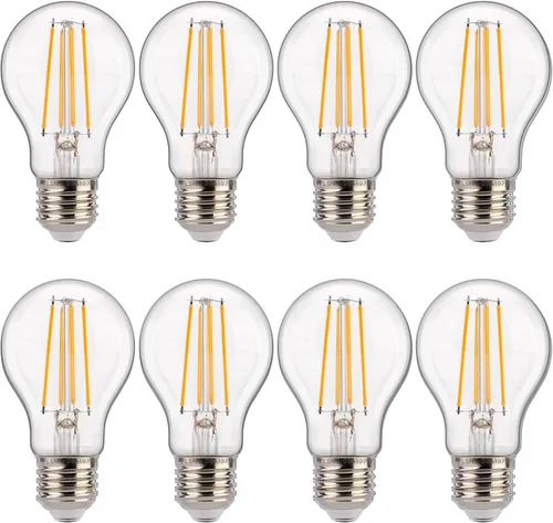 Vista 14 de FLSNT Foco LED del amanecer al anochecer con sensor para exteriores A19, 5000K Luz diurna, 7W (equivalente a 60W), 800LM, base E26 de filamento 60w