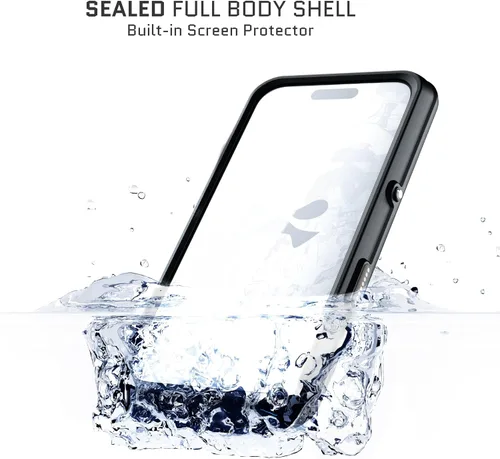 Vista 14 de Ghostek NAUTICAL funda delgada para iPhone 14 Plus a prueba de golpes impermeable con protector de pantalla y imán MagSafe con carga inalámbrica