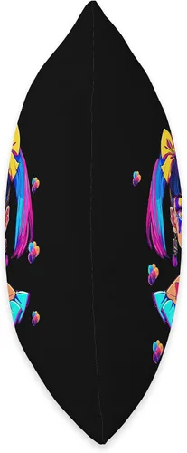 Vista 2 de Cute Streetwear synthwave 80s 90s retro anime girls clown Throw Pillow