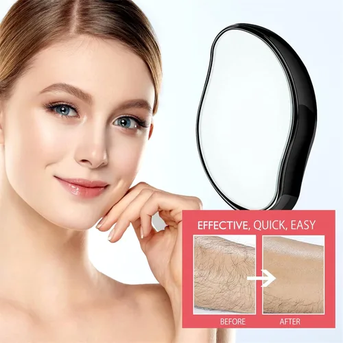 Vista 8 de Borrador de pelo de cristal para mujer, borrador reutilizable para el cabello, removedor de pelo de cristal, borrador de pelo para mujeres