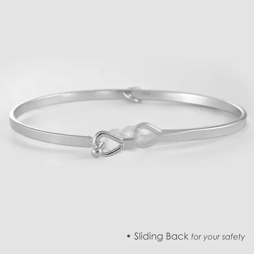 Vista 5 de Spinningdaisy - Brazalete con colgante de cristal con inicial