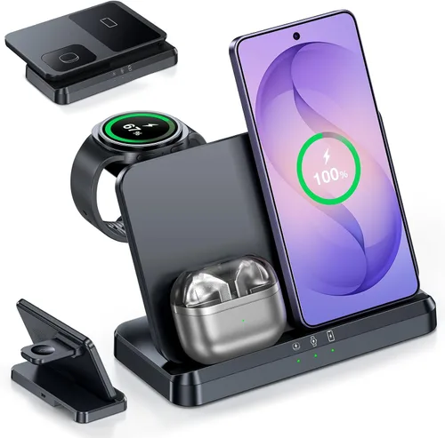 Vista 13 de Cargador inalámbrico para iPhone, estación de carga magnética 3 en 1