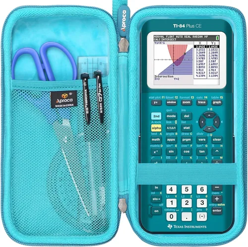 Vista 13 de Aproca Funda de calculadora compatible con calculadora gráfica de color Texas Instruments TI-84 Plus CE / TI-84 Plus / TI-83 Plus / TI-89 Titanium