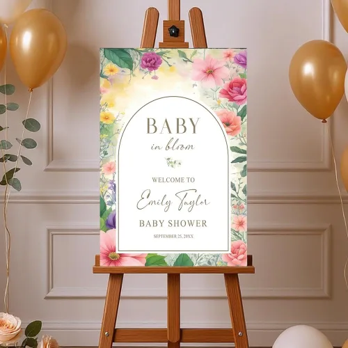 Vista 6 de Bonito letrero de bienvenida para baby shower, decoración de césped al aire libre, texto personalizado