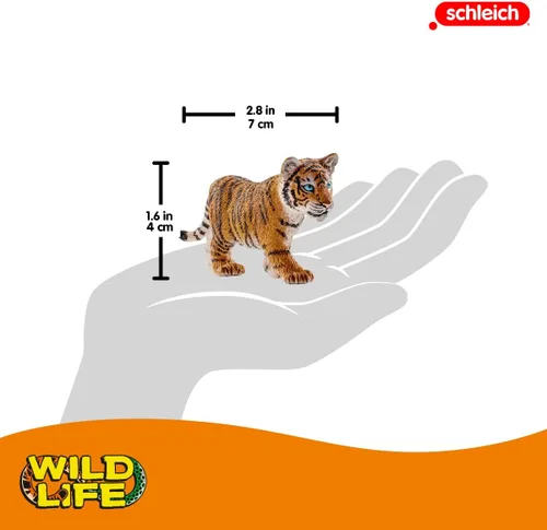 Vista 2 de Schleich Vida salvaje, figura de animal, juguetes de animales para niños y niñas de 3 a 8 años, cachorro de tigre, a partir de 3 años