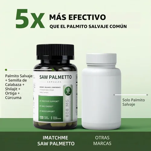 Vista 5 de Saw Palmetto con extracto de semilla de calabaza para la salud