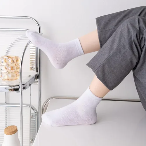 Vista 4 de Aroveea Calcetines para bebé, paquete de 1012 para niños y niñas, calcetines de algodón de corte bajo para bebés
