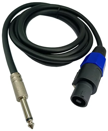 Vista 8 de Cable Speakon a 1/4 de altavoz mono, 0.250 in (1/4 de pulgada), enchufe TS mono macho a Speakon macho adaptador de audio para altavoz DJ/PA