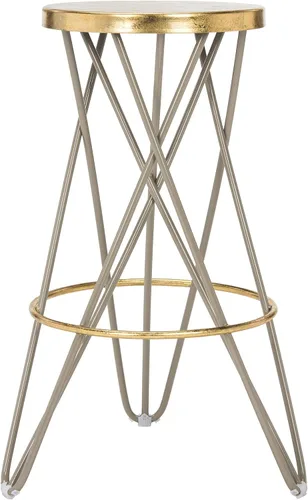 Vista 5 de Safavieh Taburete de bar Lorna, Beige/Dorado