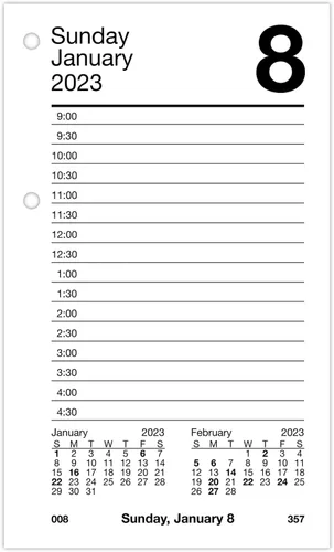 Vista 6 de AT-A-GLANCE Recambio de calendario de escritorio diario 2023, 3-1/2 x 6 pulgadas, hoja suelta (E71750)