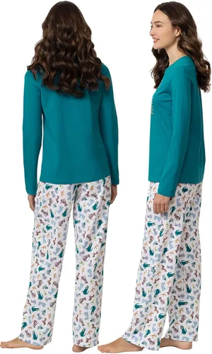 Vista 2 de PajamaGram Conjunto de pijamas para mujer - Pijamas de algodón, 100% algodón