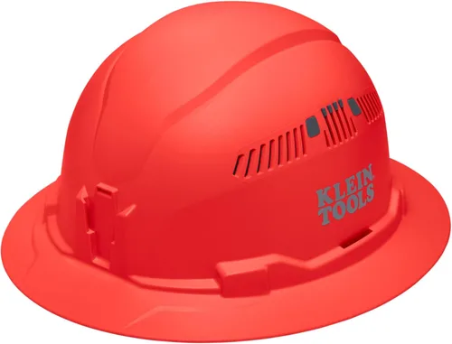 Vista 10 de Klein Tools Hard Hat, Vented, Full Brim Style, Padded, Self-Wicking Odor-Resistant Sweatband, Black