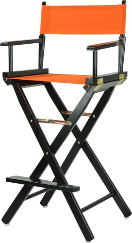 Vista 267 de Casual Home - Silla de director de 18 in, marco negro, lona negra, altura clásica Marco negro - Madera maciza