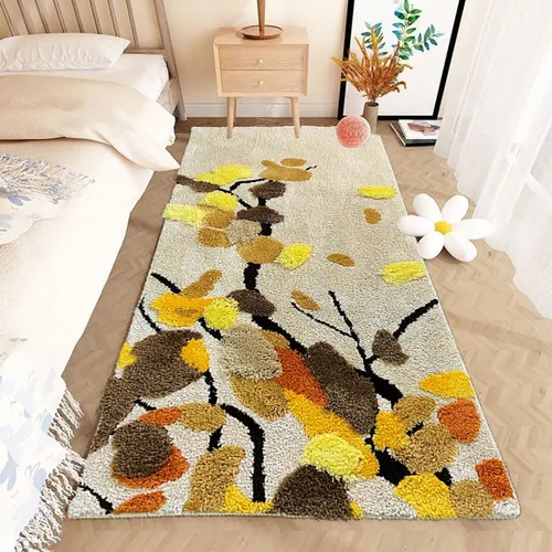 Vista 15 de Alfombra de musgo 3D estéreo, alfombra floral, bonita alfombra de baño verde, antideslizante, suave, lanuda y absorbente, alfombra de baño