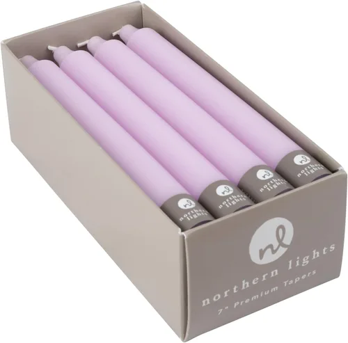 Vista 5 de Northern Lights Candles Conos prémium de 7 pulgadas, paquete de 12 unidades, color burdeos - 71743