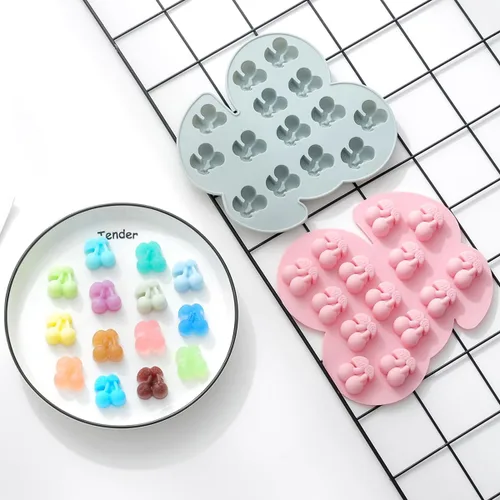 Vista 4 de Verdental 2 moldes de silicona antiadherente para chocolate, malvavisco, gelatina, gomita, bandeja de hielo, jabón, decoración de cupcakes