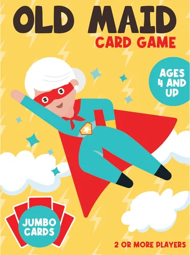 Vista 7 de University Games Juego de cartas Vieja Soltera - Tamaño Jumbo, Tarjetas de personajes coloridas para niños de 4 años en adelante, juego divertido