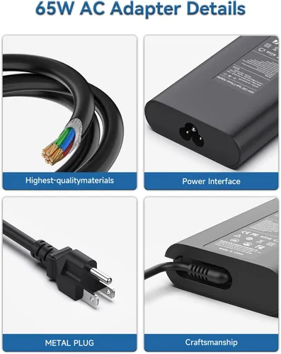 Vista 6 de Syfrufo - Cargador para portátil USB-C de 65 W para Dell Inspiron 14/16 Serie 2 en 1