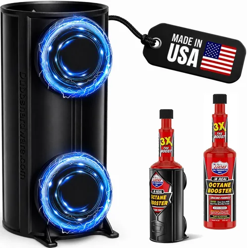 Vista 16 de Soporte magnético para aditivos diésel, compatible con aditivo diésel Hot Shots, botella de doble cuello de 16 onzas, imanes resistentes, fabricado