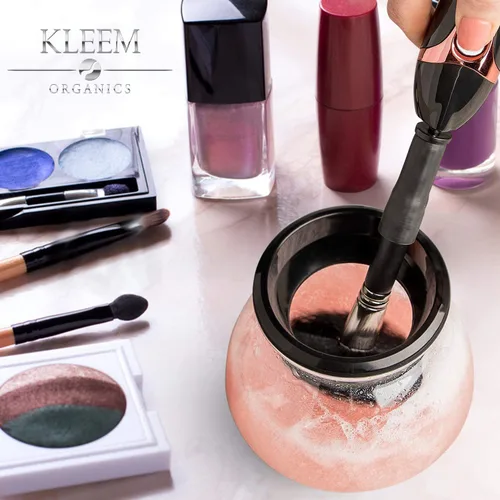 Vista 9 de Kleem - Máquina limpiadora de brochas de maquillaje eléctrica Lavadora automática de brochas de maquillaje y secadora giratoria con champú