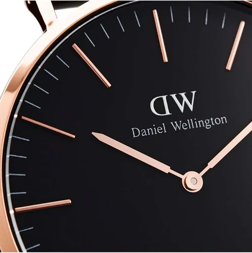 Vista 3 de Daniel Wellington Reloj clásico de cuero plateado
