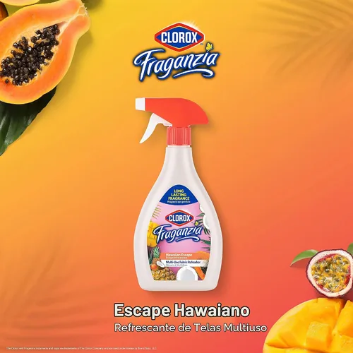 Vista 2 de Clorox Fraganzia Spray refrescante de tela, Hawaiian Escape, 22 onzas
