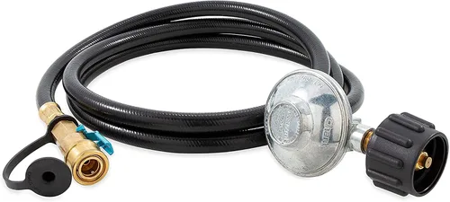 Vista 2 de Camco 57629 - Manguera reguladora de propano, 6 pies, con conector rápido hembra de Acme Nut