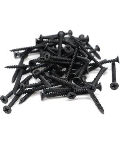 Vista 6 de 50 tornillos Phillips de cabeza plana #7 x 1-3/4 pulgadas para paneles de yeso, rosca fina, tornillo de madera de punta afilada, acero al carbono