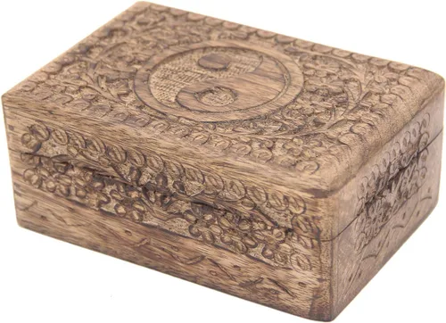 Vista 8 de KayJayStyles - Caja de almacenamiento de madera para la joyería, tallada a mano