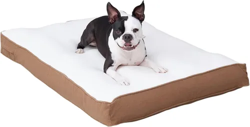 Vista 7 de Rectangular Sherpa Dog Bed with Removable Washable Cover, Supportive Tacked Cushion Insert, Durable Microfiber Sides, Recycled Polyfiber Fill