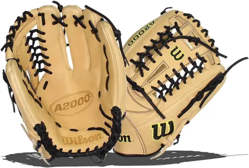 Vista 9 de Wilson A2000 Guantes de béisbol para lanzador - 11.75" y 12" Negro/Bronceado Saddle