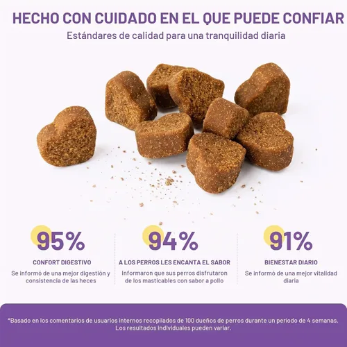 Vista 6 de Probióticos para perros, probióticos masticables y picor intestinal digestivo, probióticos para la piel, alivio de la picazón, diarrea, 50 tabletas