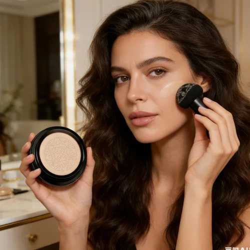 Vista 6 de Drkicsy Cojín de cabeza de hongo CC Cream, corrector de base acolchada para mujeres mayores, cobertura completa, base BB Cream corrector de tono
