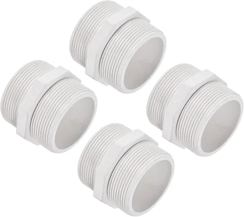 Vista 9 de M METERXITY Paquete de 4 accesorios de tubería de rosca macho de PVC – conector de manguera adaptador de rosca macho hexagonal G1/2, adaptador